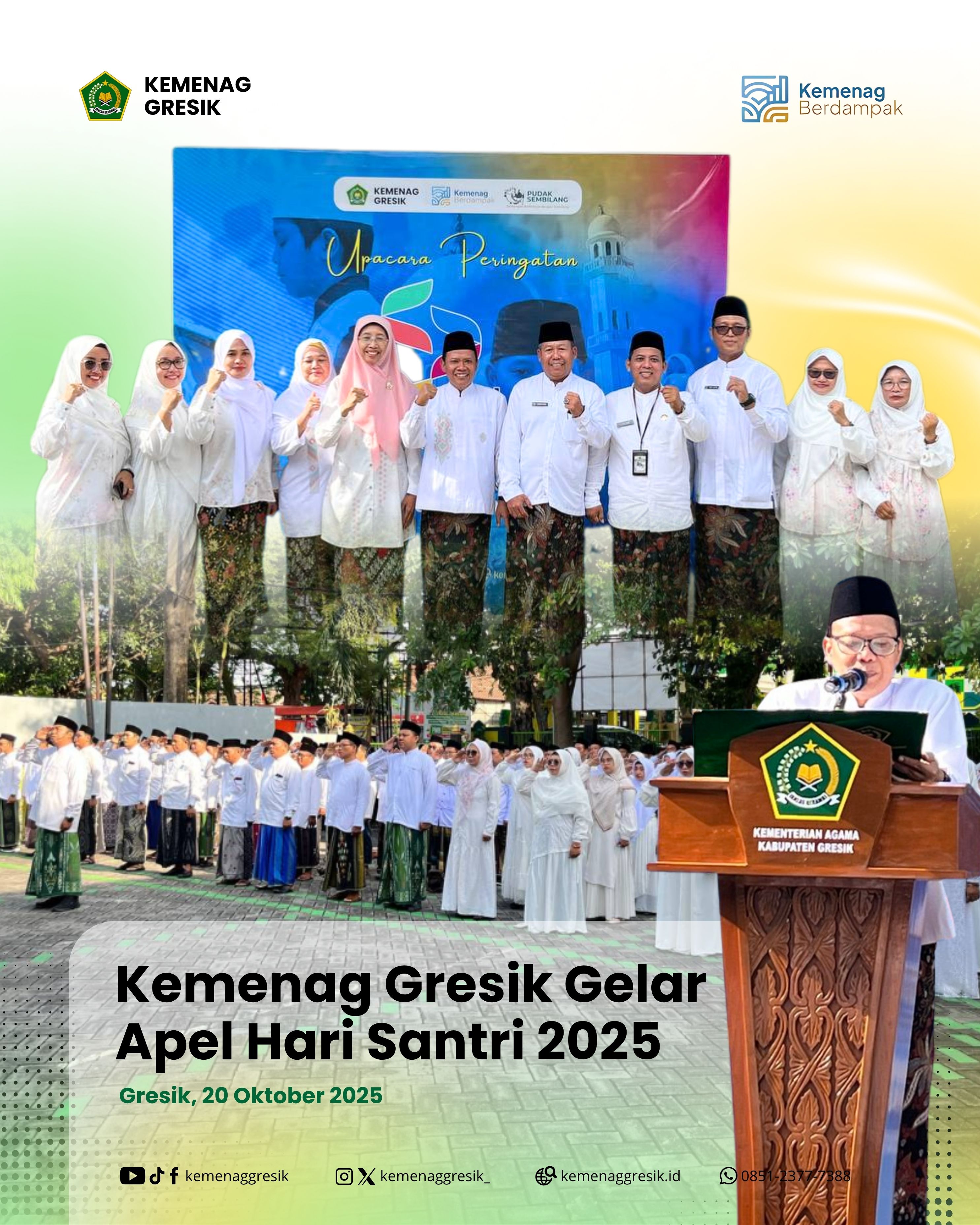 Kemenag Gresik Dampingi Penyerahan SK Izin Operasional Madrasah Baru di Kanwil Kemenag Jatim