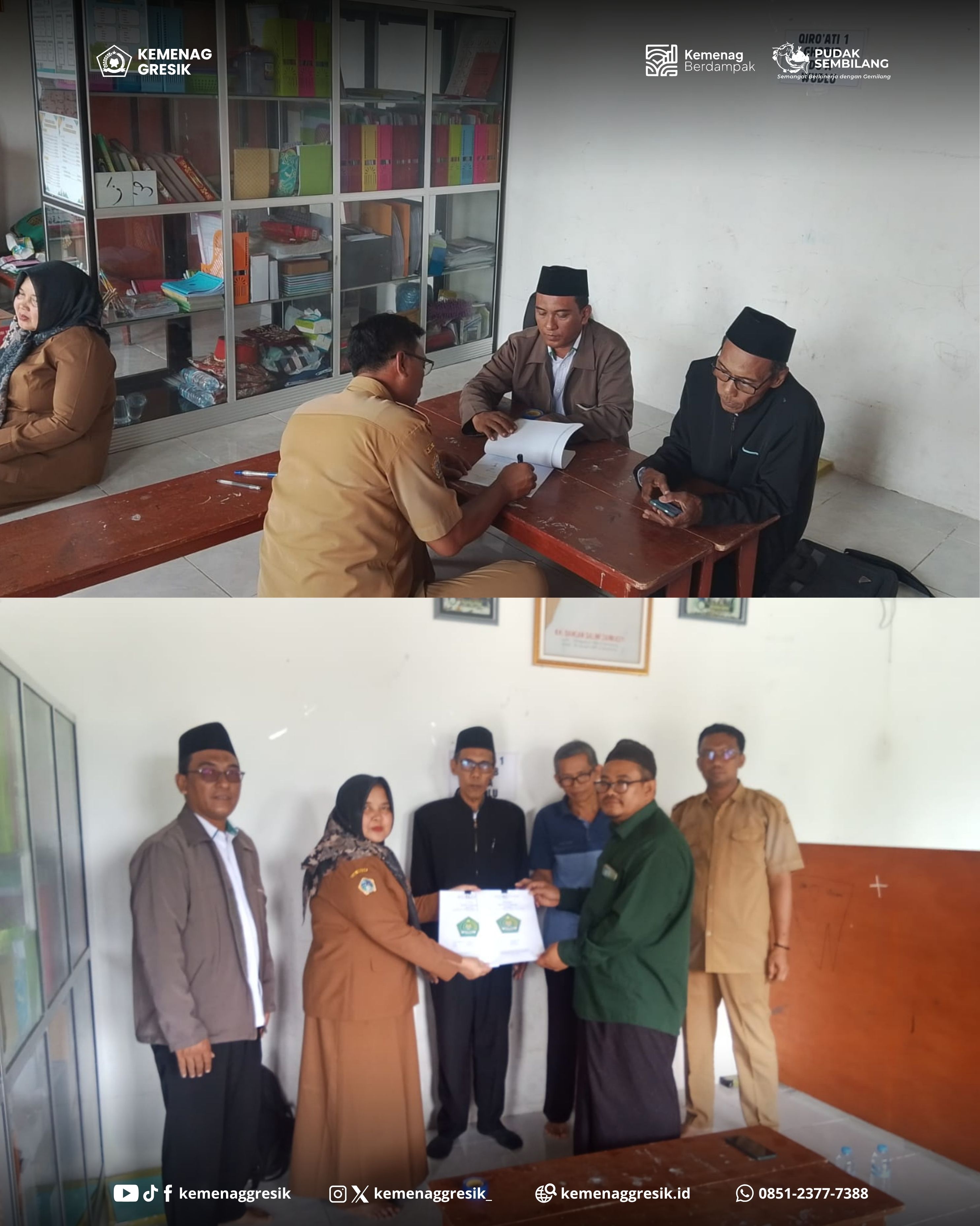 KUA Menganti Sahkan Ikrar Wakaf Untuk Masjid Sirojul Ummah dan TPQ Nurul Hikmah di Desa Boteng 