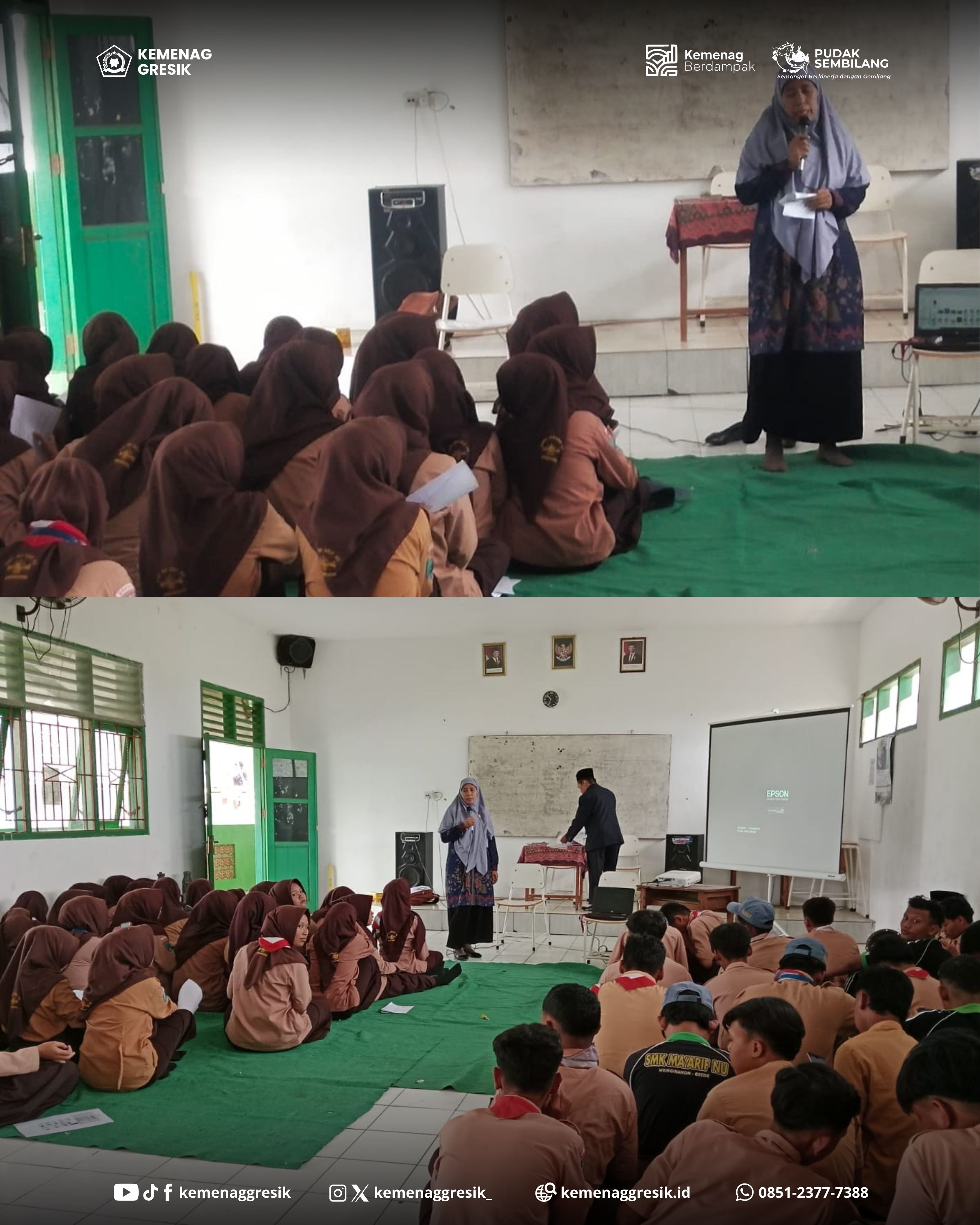 KUA Kecamatan Gresik Gelar Bimbingan Remaja Usia Sekolah (BRUS) Perkuat Karakter Siswa