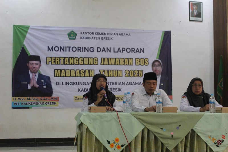 Kemenag Gresik Lakukan Monitoring dan Pengawasan Pelaporan BOS Madrasah 2025 di Gresik Selatan