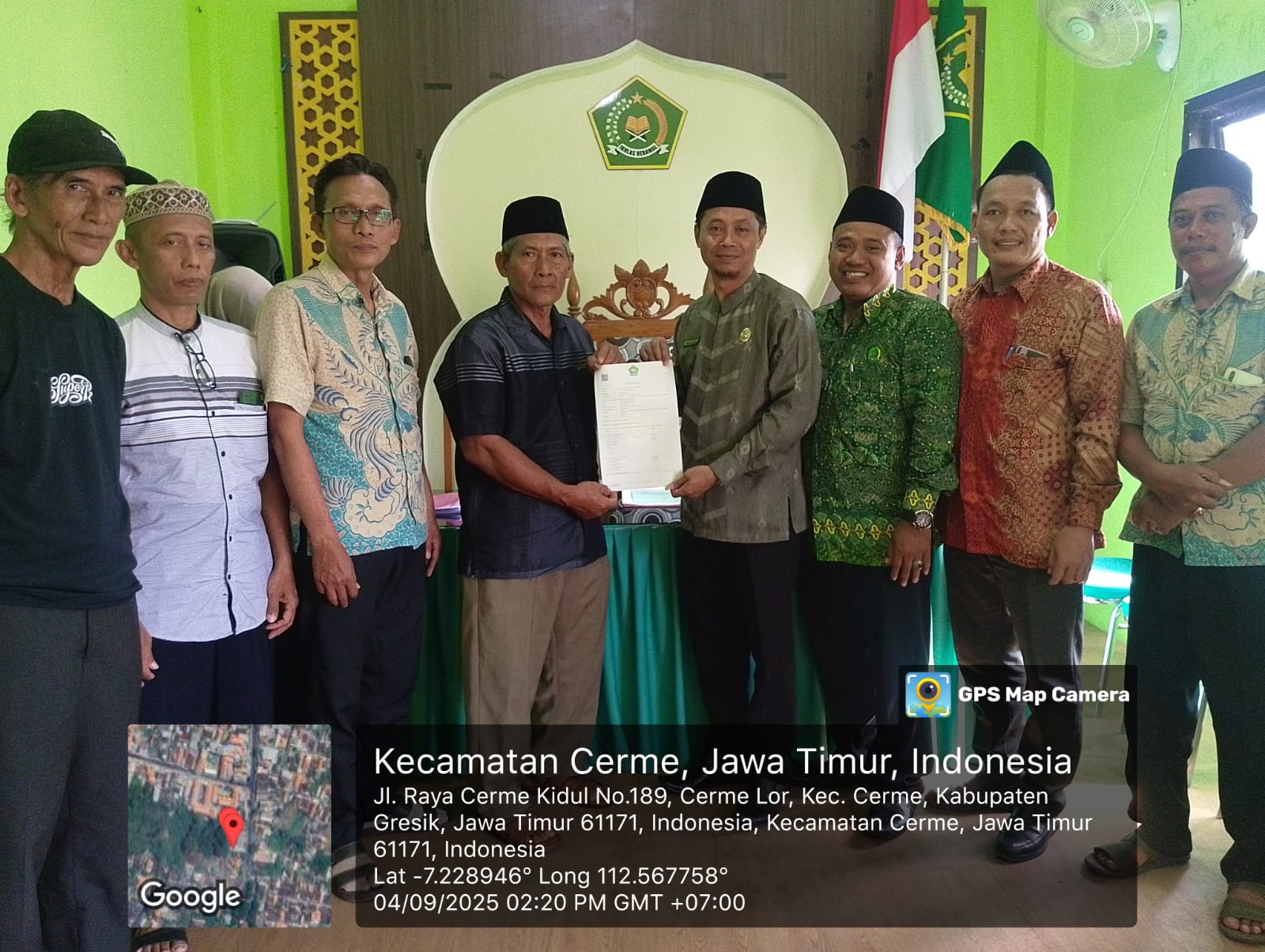 KUA Cerme Kawal Dua Warga Wakafkan Tanah  seluas 1.835 m²  Untuk Masjid Raoudlotul Muttaqin 