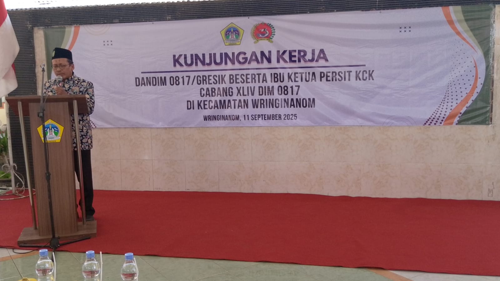 Penyuluh Agama Islam KUA Wringinanom Pimpin Doa dalam Kunjungan Dandim 0817